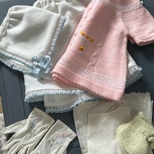 Vintage collection of baby clothes